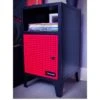 X Rocker MESH-TEK Side Cabinet With Single Cube Storage -NARA Computer Shop TPTVR SQ1 0000000336 BLACK RED SLf