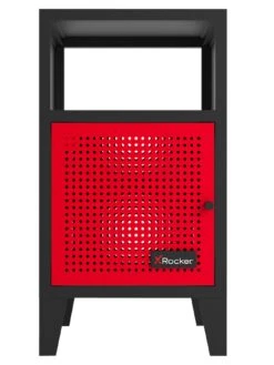 X Rocker MESH-TEK Side Cabinet With Single Cube Storage -NARA Computer Shop TPTVR SQ4 0000000336 BLACK RED SLd