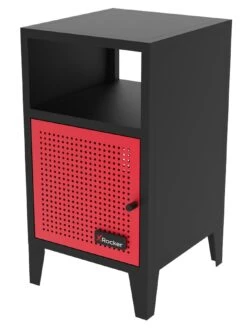 X Rocker MESH-TEK Side Cabinet With Single Cube Storage -NARA Computer Shop TPTVR SQ6 0000000336 BLACK RED SLd2
