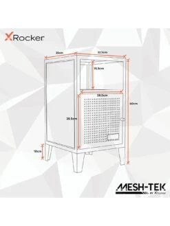 X Rocker MESH-TEK Side Cabinet With Single Cube Storage -NARA Computer Shop TPTVR SQ7 0000000336 BLACK RED DGy
