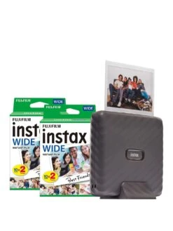 Fujifilm Instax Link Wide Printer + 40 Shots - Mocha Gray