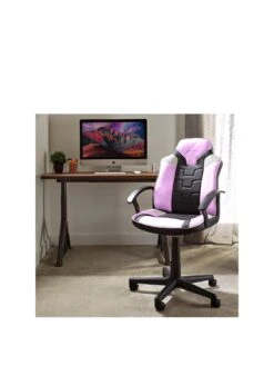 X Rocker Saturn White/Pink/Grey Mid-Back Esport Gaming Chair -NARA Computer Shop U7JKA SQ2 0000000063 PINK RSr