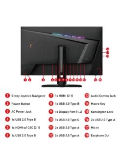 MSI Optix MPG321UR-QD 32 Inch, 4K Ultra HD, 144Hz, HDMI 2.1, Quantum Dot, IPS, 1ms, RGB, G-SYNC Compatible, Flat Console Gaming Monitor -NARA Computer Shop UCM4Y SQ6 0000000088 NO COLOR SLd2