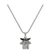 Disney Star Wars Stainless Steel Yoda Pendant With Box Chain