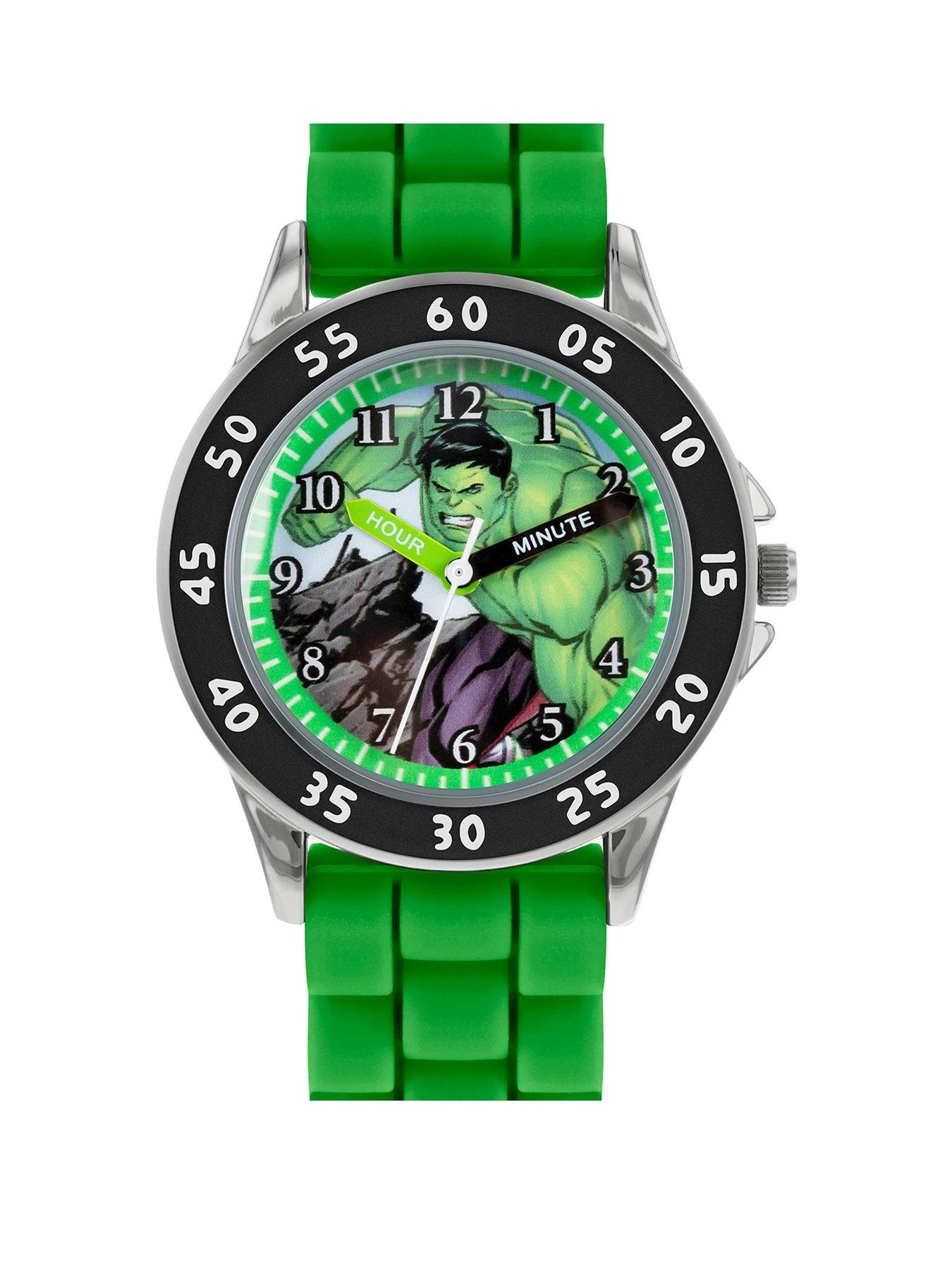 Disney Marvel Avengers Green Silicone Strap Time Teacher Watch 3 Disney Marvel Avengers Green Silicone Strap Time Teacher Watch