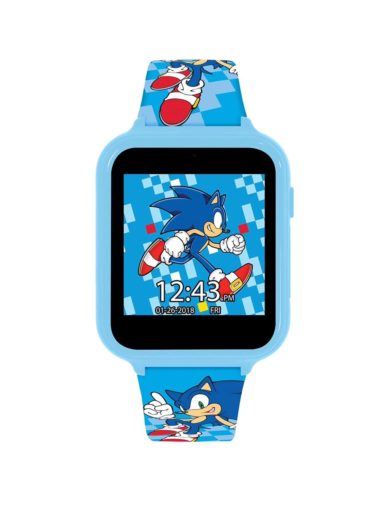 Sonic The Hedgehog Sega Sonic The Hedgehog Blue Smart Watch With Printed Silicone Strap 3 Sonic The Hedgehog Sega Sonic The Hedgehog Blue Smart Watch With Printed Silicone Strap