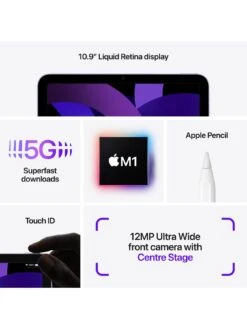 Apple IPad Air (M1, 2022) 64Gb, Wi-Fi & Cellular, 10.9-inch - Space Grey -NARA Computer Shop UQNWR SQ6 0000000674 SPACE GREY SLd2