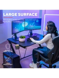 Trust GXT711X Dominus Desk -NARA Computer Shop URJR3 SQ2 0000000004 BLACK RSr