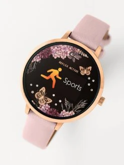 Reflex Active Series 3 Smart Watch With Floral Detail Colour Screen, Crown Navigation And Nude Pink Strap -NARA Computer Shop URTU9 SQ3 0000000063 PINK MDd