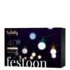 Twinkly Festoon Lights, 40 AWW G45 Bulbs, 0,5 Meter Distance Extension Kit, BT+WiFi, Gen II, IP44 -NARA Computer Shop URWFB SQ1 0000000004 BLACK SLf