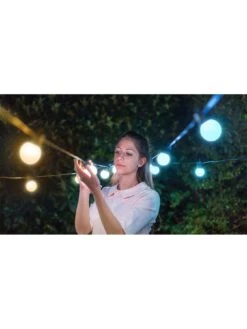 Twinkly Festoon Lights, 40 AWW G45 Bulbs, 0,5 Meter Distance Extension Kit, BT+WiFi, Gen II, IP44 -NARA Computer Shop URWFB SQ5 0000000004 BLACK SLd1