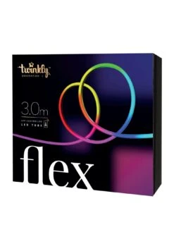 Twinkly Flex - Smart Flexible LED Light Strip (Multiple Colour) 300L RGB Light Flex, 3 Meter Long Starter, Black, BT+WiFi, Gen II, IP21