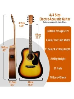 MX Cutaway Electro Acoustic Guitar Pack - Sunburst 10 MX Cutaway Electro Acoustic Guitar Pack - Sunburst -NARA Computer Shop UW8FZ SQ2 0000000088 NO COLOR SLd