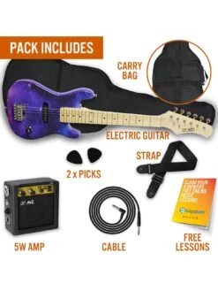 3rd Avenue 3rd Avenue Junior Electric Guitar Pack - Purpleburst 11 3rd Avenue 3rd Avenue Junior Electric Guitar Pack - Purpleburst -NARA Computer Shop UW8G2 SQ3 0000000088 NO COLOR SLd1