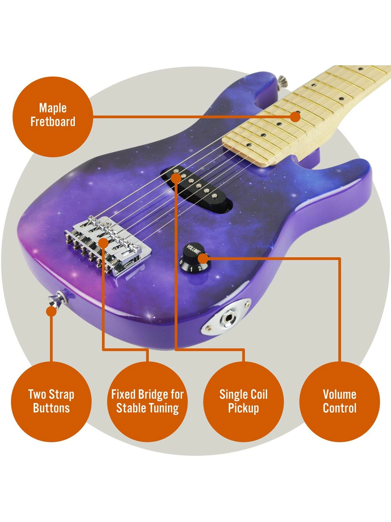 3rd Avenue 3rd Avenue Junior Electric Guitar Pack - Purpleburst 6 3rd Avenue 3rd Avenue Junior Electric Guitar Pack - Purpleburst - Image 4