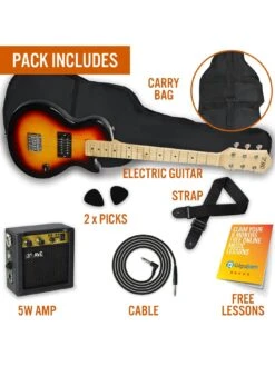 3rd Avenue✨ Junior Electric Rock Guitar Pack - Sunburst 10 3rd Avenue✨ Junior Electric Rock Guitar Pack - Sunburst -NARA Computer Shop UW8GB SQ3 0000000088 NO COLOR SLd1