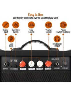 3rd Avenue 15 Watt Electric Guitar Amp Black -NARA Computer Shop UW8GE SQ3 0000000088 NO COLOR SLd1