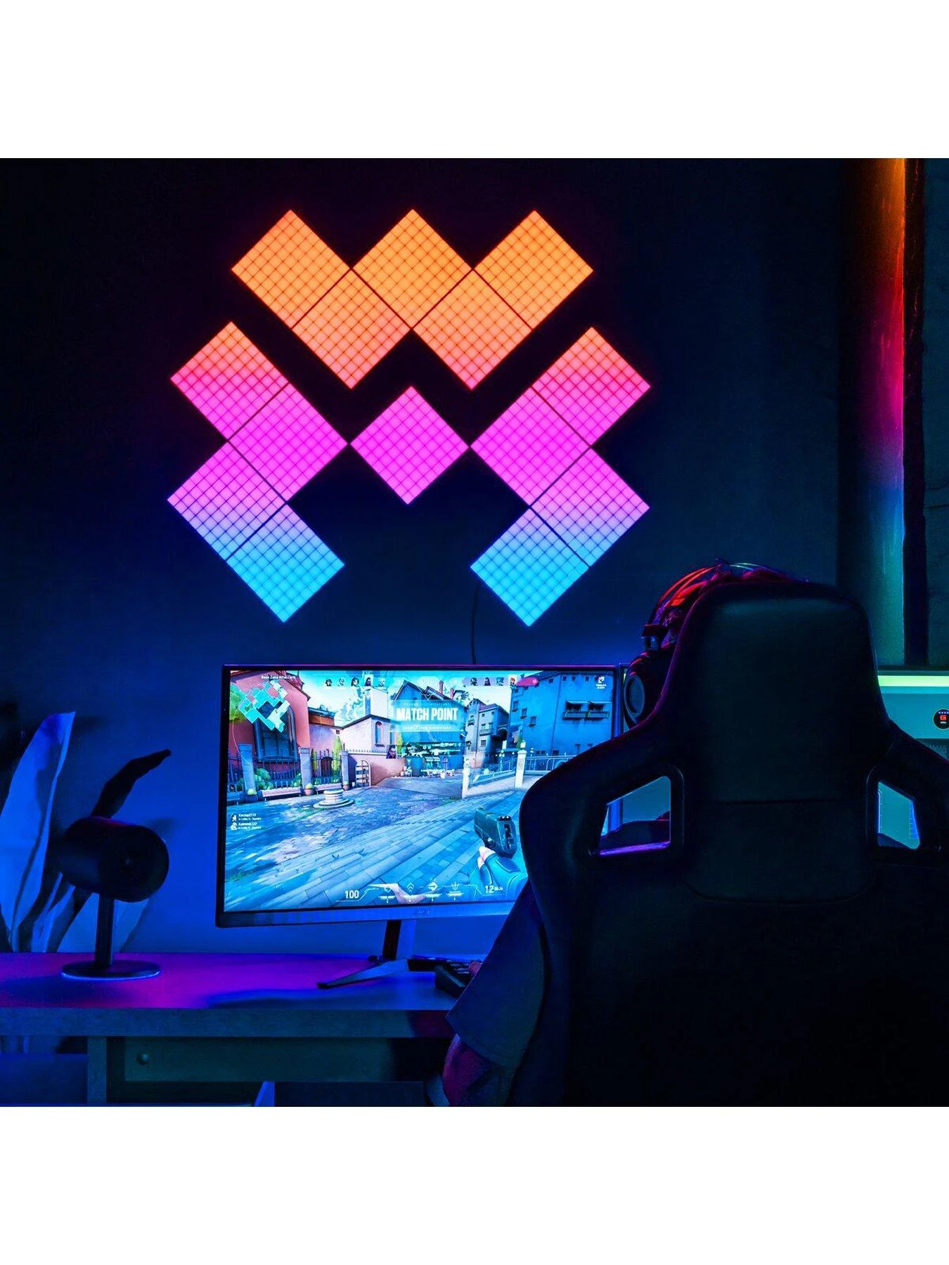 Twinkly Squares Combo Pack App-controlled LED Panels With 64 RGB (16 Million Colours) Pixels With 1 Master Tile + 5 Extensions 4 Twinkly Squares Combo Pack App-controlled LED Panels With 64 RGB (16 Million Colours) Pixels With 1 Master Tile + 5 Extensions - Image 2