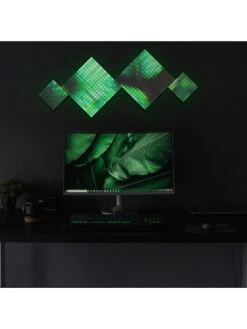 Twinkly Squares Extension Kit App-controlled LED Panels With 64 RGB (16 Million Colours) Pixels With 3 Extension Tiles -Requires Twinkly Combo Pack -NARA Computer Shop UXQ9N SQ4 0000000099 N A SLd2