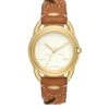Tory Burch The Miller Ladies Traditional Watch Leather -NARA Computer Shop UZGGC SQ1 0000000143 BROWN SLf