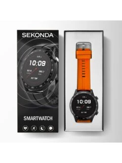 Sekonda Active Men's Silicone Strap Smartwatch - Orange/Black -NARA Computer Shop UZXEC SQ4 0000000198 ORANGE SLd