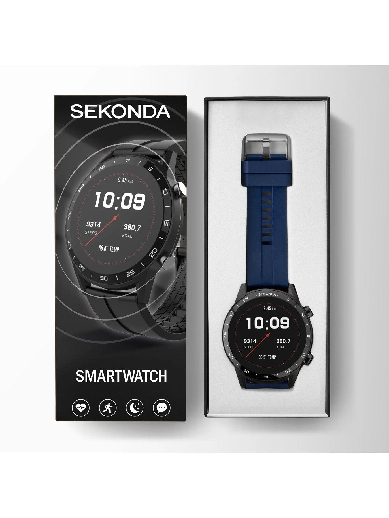 Sekonda Active Men's Silicone Strap Smartwatch - Blue/Black 6 Sekonda Active Men's Silicone Strap Smartwatch - Blue/Black - Image 4