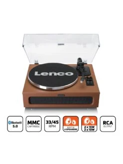 Lenco LS-430BN Turntable With Built-in Speakers - Brown -NARA Computer Shop V3R6Y SQ5 0000000143 BROWN SLd1