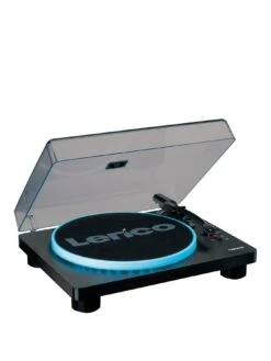 Lenco LS-50LED - Turntable With Speakers, Lights And Music Digitisation -NARA Computer Shop V3R73 SQ2 0000000004 BLACK SLb
