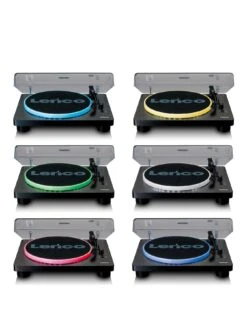 Lenco LS-50LED - Turntable With Speakers, Lights And Music Digitisation -NARA Computer Shop V3R73 SQ3 0000000004 BLACK SLa