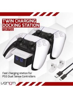 PlayStation 5 White Ps5 Twin Docking Station -NARA Computer Shop V6PJH SQ4 0000000088 NO COLOR SLd