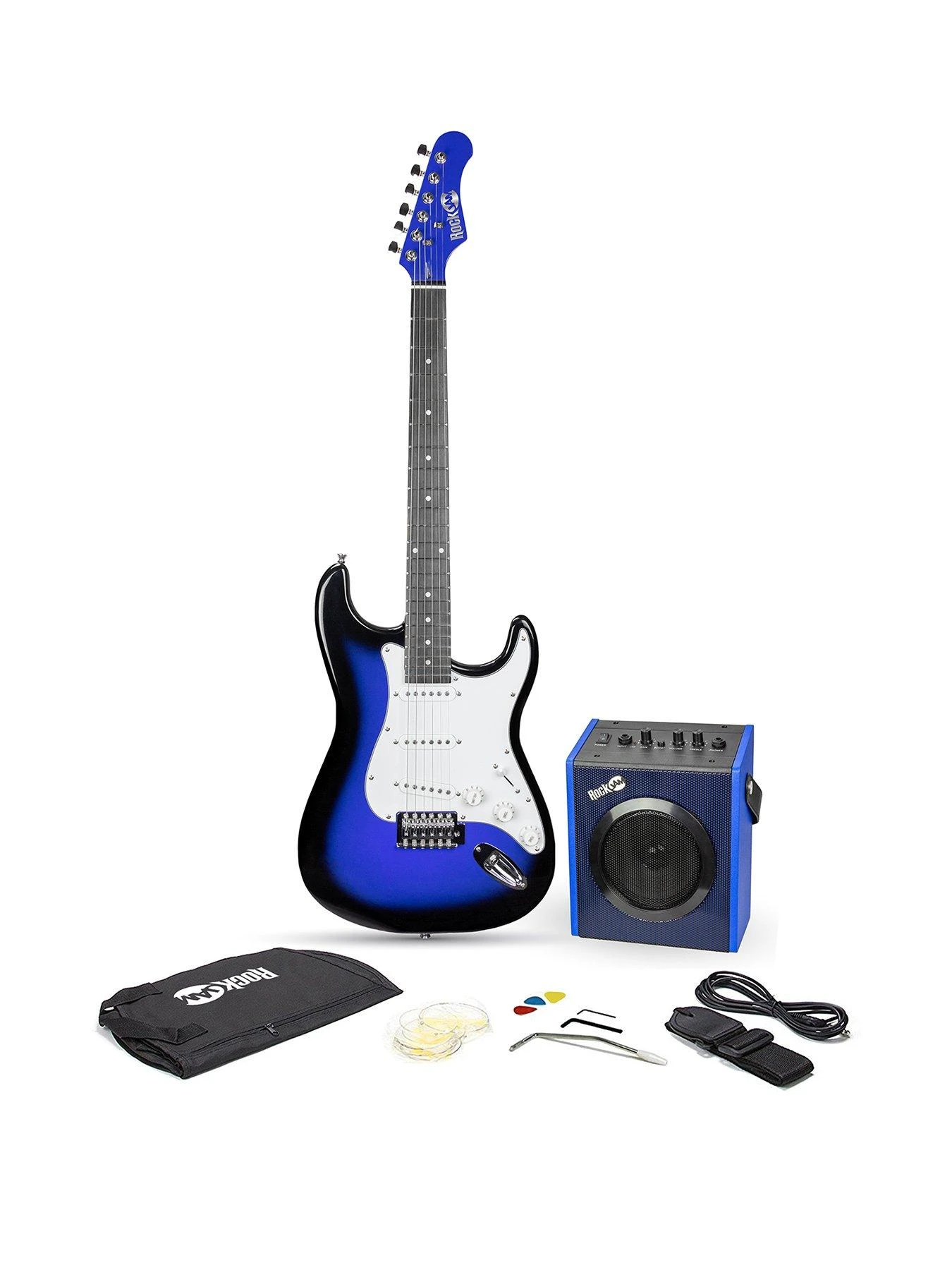 RockJam Full Size Electric Guitar Super Kit RJEG06 Blue Burst 3 RockJam Full Size Electric Guitar Super Kit RJEG06 Blue Burst