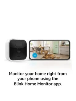 Amazon Blink Indoor , Wireless, HD Security Camera With Two-year Battery Life, Motion Detection, Two-way Audio , 1-Camera System -NARA Computer Shop V7WJM SQ3 0000000013 WHITE SLa