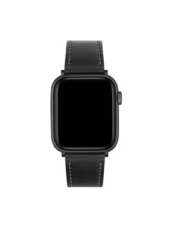 BOSS Gents BOSS Black Leather Apple Watch Strap -NARA Computer Shop V8AYC SQ3 0000000004 BLACK MDd