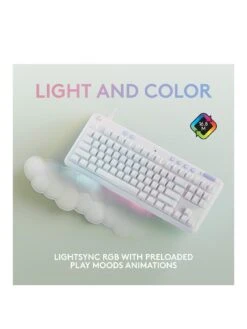 LogitechG G713 Wired Mechanical Gaming Keyboard, Linear Switches (GX Brown) And Keyboard Palm Rest, PC/Mac, White Mist -NARA Computer Shop V8BLE SQ3 0000000088 NO COLOR SLa