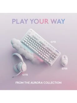 LogitechG G713 Wired Mechanical Gaming Keyboard, Linear Switches (GX Brown) And Keyboard Palm Rest, PC/Mac, White Mist -NARA Computer Shop V8BLE SQ7 0000000088 NO COLOR SLd3
