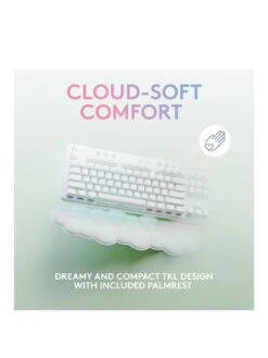 LogitechG G715 Wireless Mechanical Gaming Keyboard, Tactile Switches (GX Brown) And Keyboard Palm Rest, For PC/Mac - White 11 LogitechG G715 Wireless Mechanical Gaming Keyboard, Tactile Switches (GX Brown) And Keyboard Palm Rest, For PC/Mac - White -NARA Computer Shop V8BLF SQ2 0000000088 NO COLOR SLb