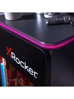 X Rocker Carbon-tek Side Table With Neo LED Lighting And Wireless Phone Charging -NARA Computer Shop V8F6Z SQ5 0000000005 GREY SLd2