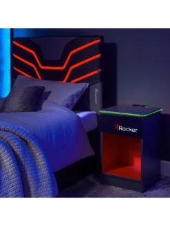 X Rocker Carbon-tek Side Table With Neo LED Lighting And Wireless Phone Charging -NARA Computer Shop V8F6Z SQ6 0000000005 GREY SLd3