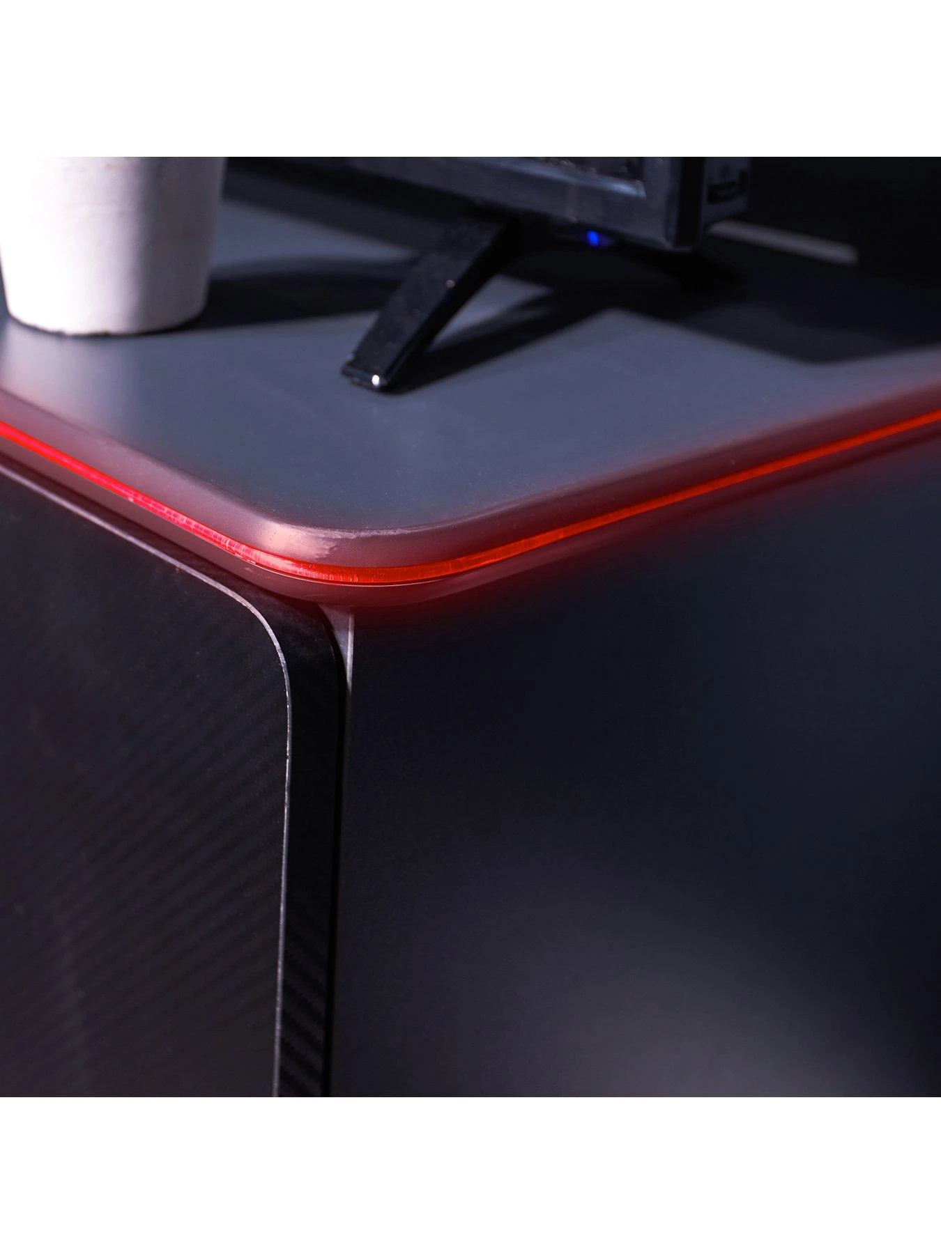 X Rocker Carbon-tek TV Media Unit With Neo Fibre LED Lights 4 X Rocker Carbon-tek TV Media Unit With Neo Fibre LED Lights - Image 2