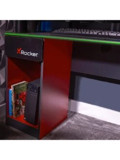 X Rocker Carbon-tek Gaming Desk With Wireless Charging And Neo Fibre Led Lighting -NARA Computer Shop V8F74 SQ6 0000000005 GREY SLd3