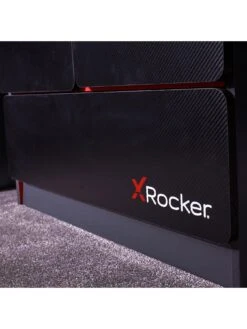 X Rocker Carbon Tek 2 Door Wardrobe With Drawer And Neo Fibre LED Lighting -NARA Computer Shop V8F75 SQ4 0000000005 GREY SLd1
