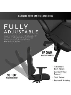 Andaseat Phantom 3 Premium Gaming Chair Black -NARA Computer Shop V8RMF SQ4 0000000088 NO COLOR SLd1