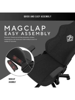 Andaseat Phantom 3 Premium Black Fabric -NARA Computer Shop V8RMI SQ3 0000000088 NO COLOR SLd