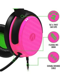Stealth C6-100 Gaming Headset For Switch, XBOX, PS4/PS5, PC - Neon Green/Pink -NARA Computer Shop V9WFS SQ6 0000000099 N A SLd2