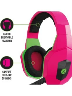Stealth Gaming Headset For XBOX, PS4/PS5, Switch, PC - Neon Edition - Pink & Green -NARA Computer Shop V9WFV SQ5 0000000099 N A SLd1