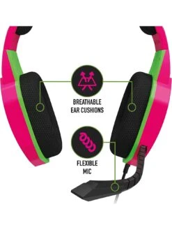 Stealth Gaming Headset For XBOX, PS4/PS5, Switch, PC - Neon Edition - Pink & Green -NARA Computer Shop V9WFV SQ6 0000000099 N A SLd2