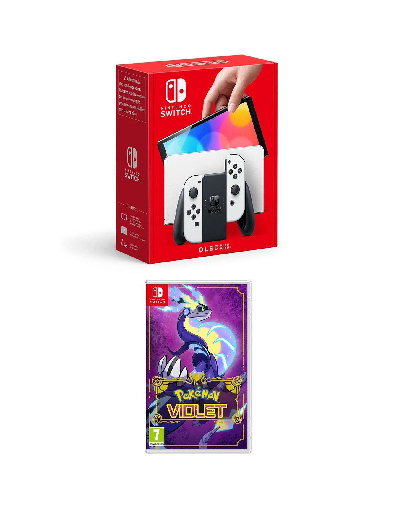 Nintendo Switch OLED Nintendo Switch HW (OLED Model) White & Pokemon Violet 3 Nintendo Switch OLED Nintendo Switch HW (OLED Model) White & Pokemon Violet