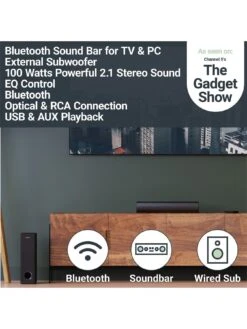 Majority Bowfell Plus Soundbar & Sub 100W -NARA Computer Shop VA3FJ SQ7 0000000004 BLACK SLd3