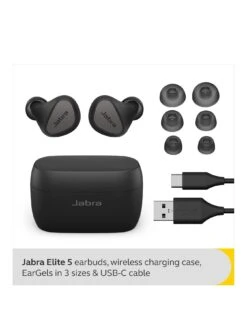 Jabra Elite 5 True Wireless ANC Earbuds - Titanium Black -NARA Computer Shop VA7TF SQ2 0000000004 BLACK SLb