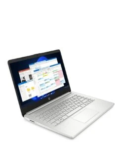 HP 14s-FQ1000NA Laptop - 14in FHD, AMD Ryzen 5, 8GB RAM, 256GB SSD, with Optional Microsoft 365 Family (12 Months) - Silver